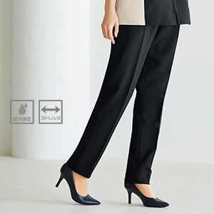 【エステサロン制服】 パンツ ストレッチ 吸汗速乾 防透　 5号～19号 3色 クリニックユニフォーム