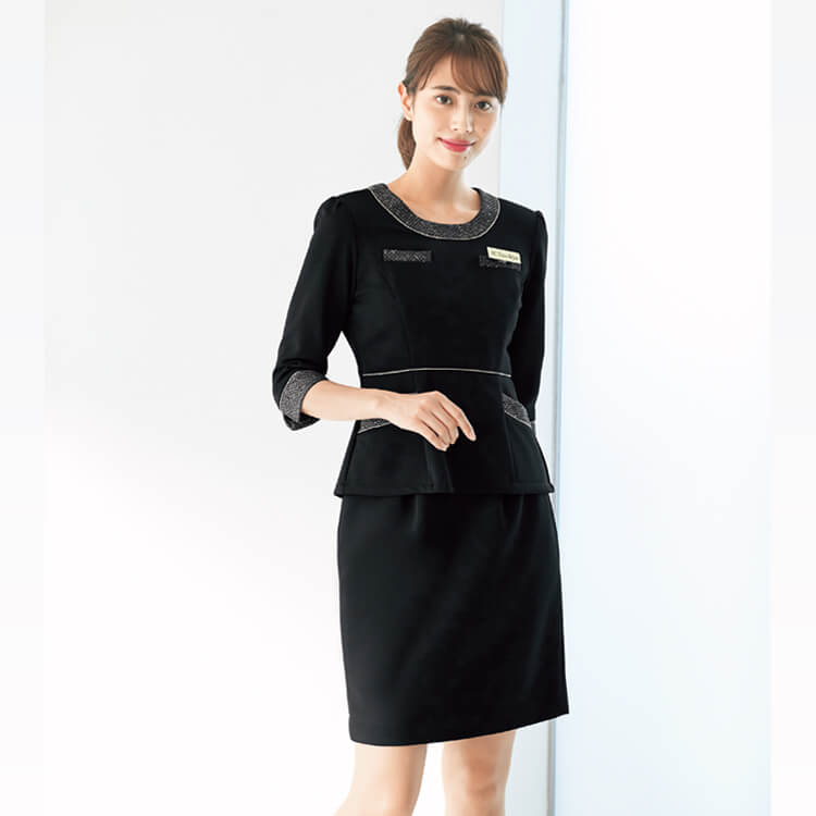 【エステユニフォーム】 プルオーバージャケット・ストレッチ・吸汗速乾 5号～23号 2色 /エステティシャン制服