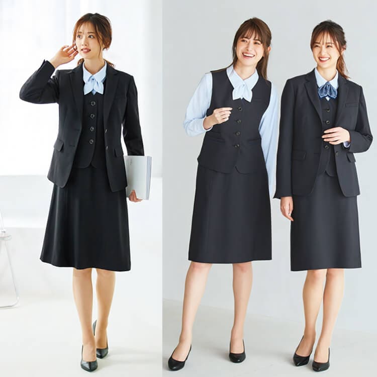 【会社制服フレアースカート】チェック柄  ストレッチ  抗菌防臭 ・ 吸汗速乾 ・ 5～23号 2色  事務服/enjoy 