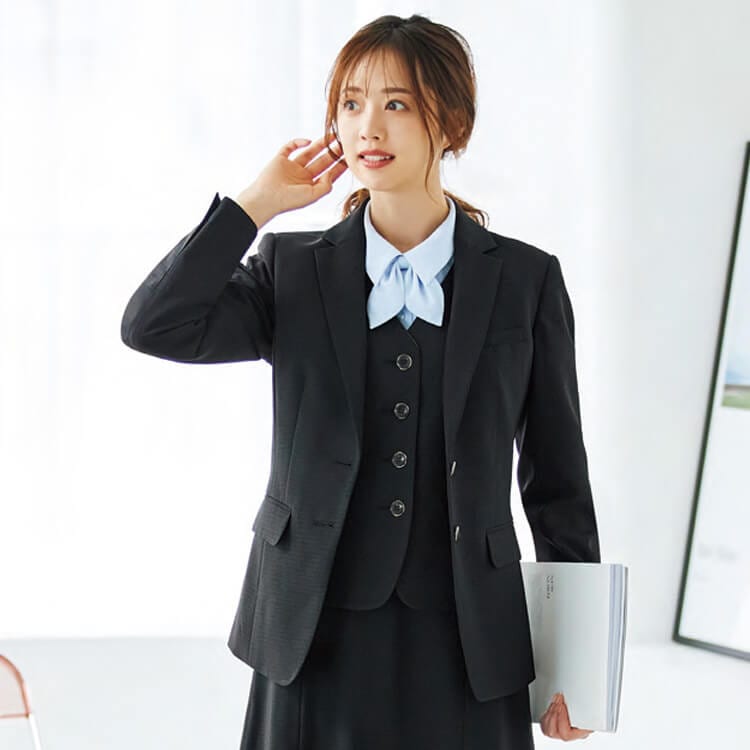 【オフィス制服 ジャケット】 ストレッチ・抗菌防臭・吸汗速乾　5～19号 2色 / 事務服
