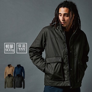 【スタッフ制服 防寒ブルゾン】 軽量 保温 S～6L 4色  冬の作業着ユニフォーム/TSデザイン