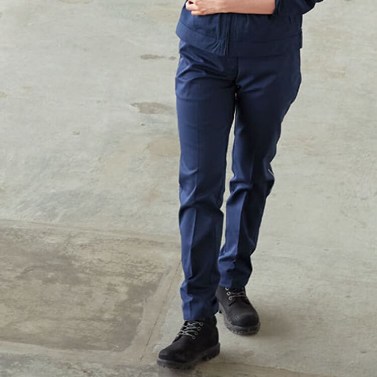 【業務用ズボン レディース】 「大きいサイズW96有り」 ストレッチ・ノータック・制電素材 SS～5L 4色 作業着パンツ/女性用　