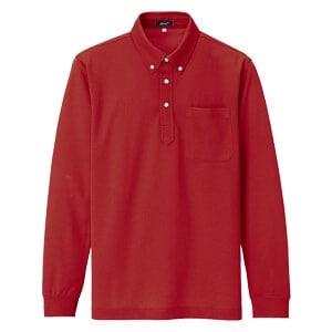 【作業着ポロシャツ長袖】 男女兼用・吸汗速乾・消臭テープ付 5号～6L 8色/スタッフユニフォーム (IIS10598)