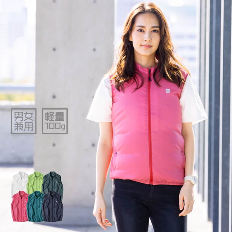 【空調風神服用ベスト】 「超軽量ウェア38ｇ！」 SS～5L 6色 / 作業着のみ