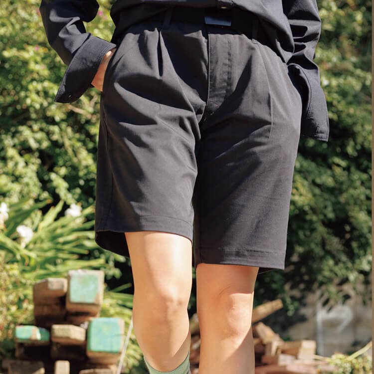 【作業着ハーフパンツ　男女兼用】 ストレッチ・吸汗速乾・遮熱UVカット 3S～5L 11色/夏ユニフォーム