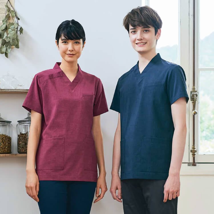 【和食制服 夏服】 男女兼用・半袖制菌ECO素材・ SS～3L 5色 居酒屋制服/食堂ユニフォーム　