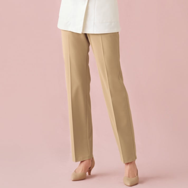 【エステサロン制服 パンツ】 赤SEKマーク 透け防止 ストレッチ 工業洗濯可 SS～5L 3色  看護ユニフォームズボン