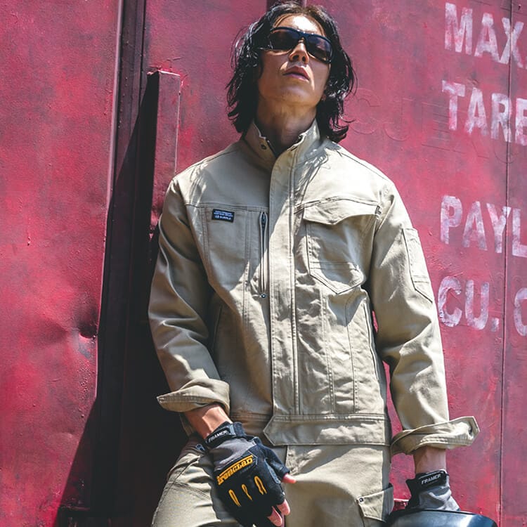 【作業服綿ストレッチブルゾン】 BURTLE 綿98％素材・男女兼用 S～5L 4色 スタッフユニフォーム/バートル