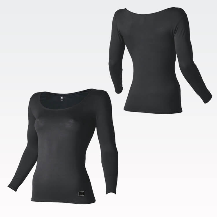 【作業着インナー コンプレッション レディース】軽量吸汗速乾・ストレッチ  S～3L  ネイビー　カーキ　ブラック　