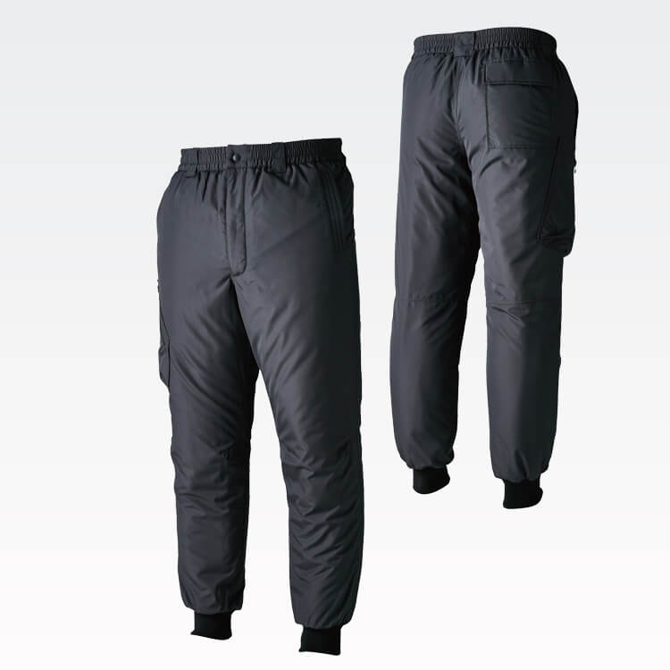 【作業着 防寒着ズボン】 撥水防風・軽量 S～LL  ブラック  グレー/TSデザイン