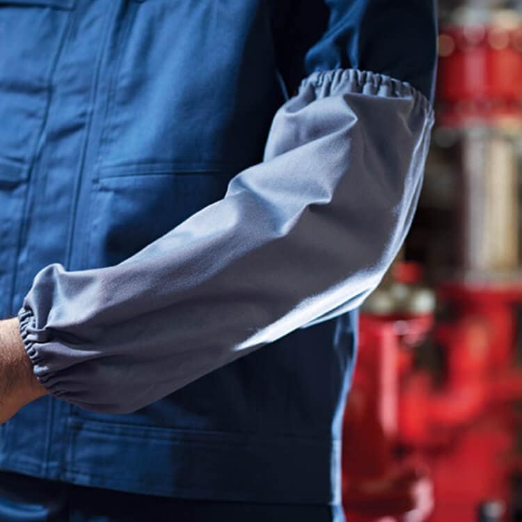 【事務職 腕カバー】 綿100%  フリーサイズ　 ネイビー/グレー