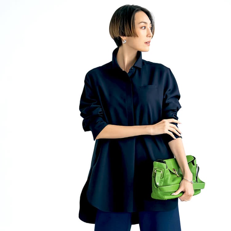 【事務服オーバーシャツ】 ストレッチ・吸汗速乾・透け防止・家庭洗濯可 S～5L 5色 /ジェーン・パッカー（当社制服でも着用してます！）