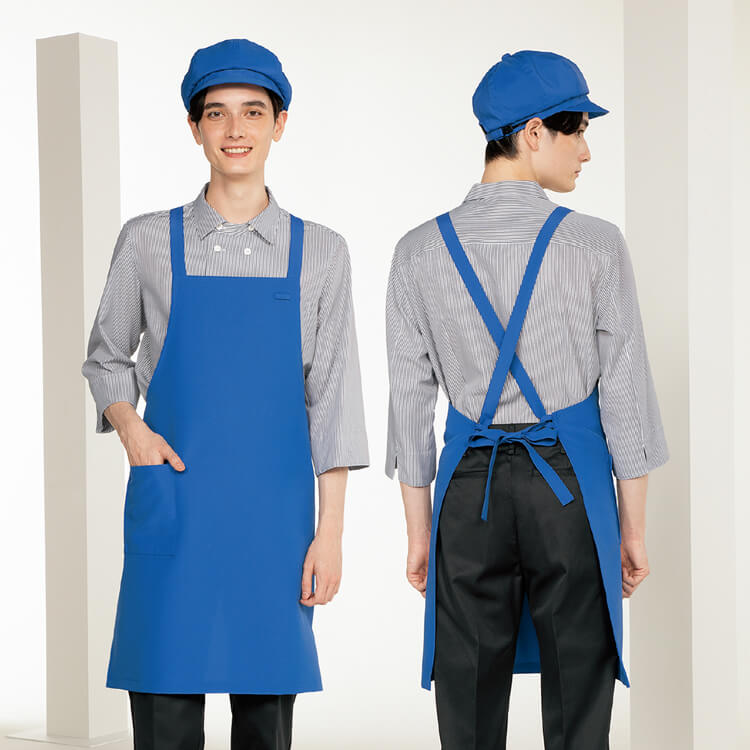 【エプロン作業着】 撥水・エコ・イージーケア・フリーサイズ   カラー17色