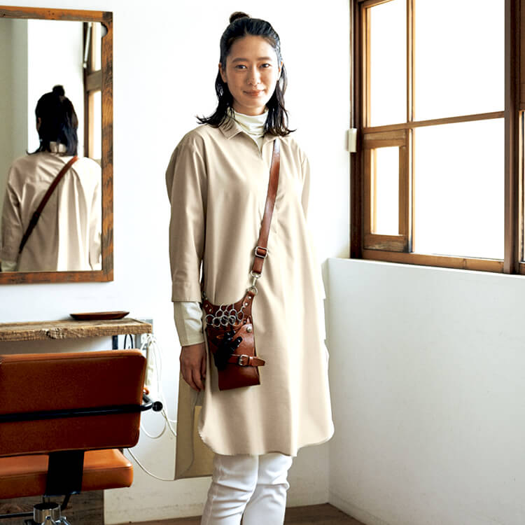 【店鋪スタッフ制服シャツワンピース】 レディース 3色 SS～4L/ショップユニフォーム (BOMFM8002L)