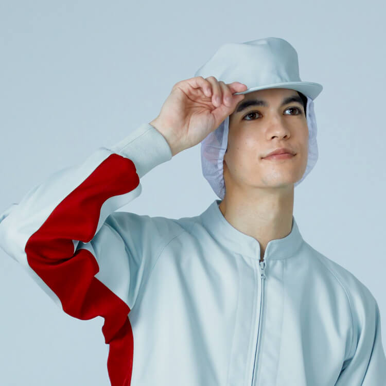 【作業帽子】 毛髪落下防止ネット付・異物混入防止・セキュリティ対策 JIS制電適合  フリーサイズ・3L 3色/食品工場倉庫 (SAEC-72)