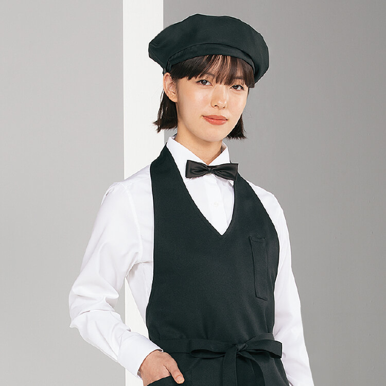 【飲食店蝶タイ 3cm巾】 男女兼用  ブラック色 バンケット制服/レストランユニフォーム