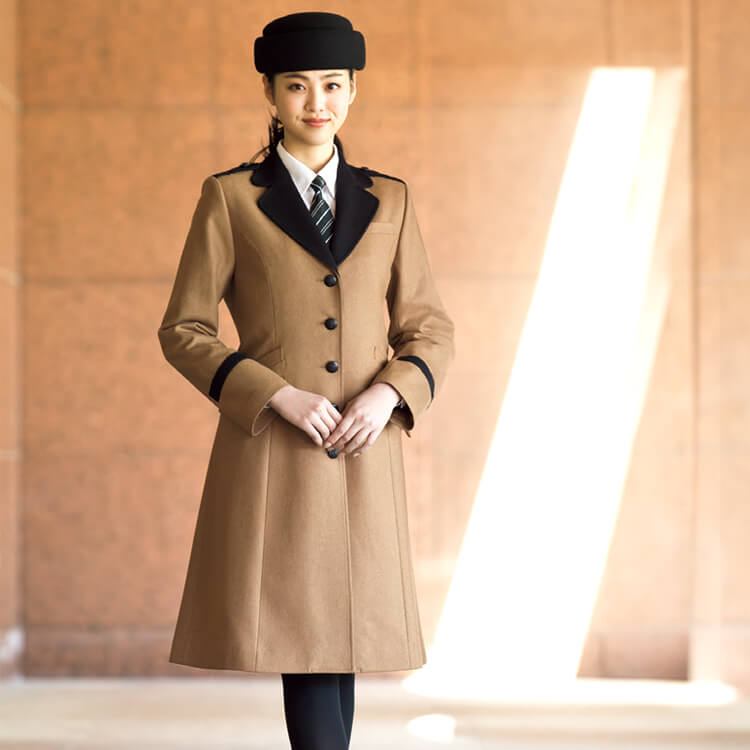 【レストラン受付コート レディース】 S～LL 2色  防寒制服/コンシェルジュ (CHSTE7800)