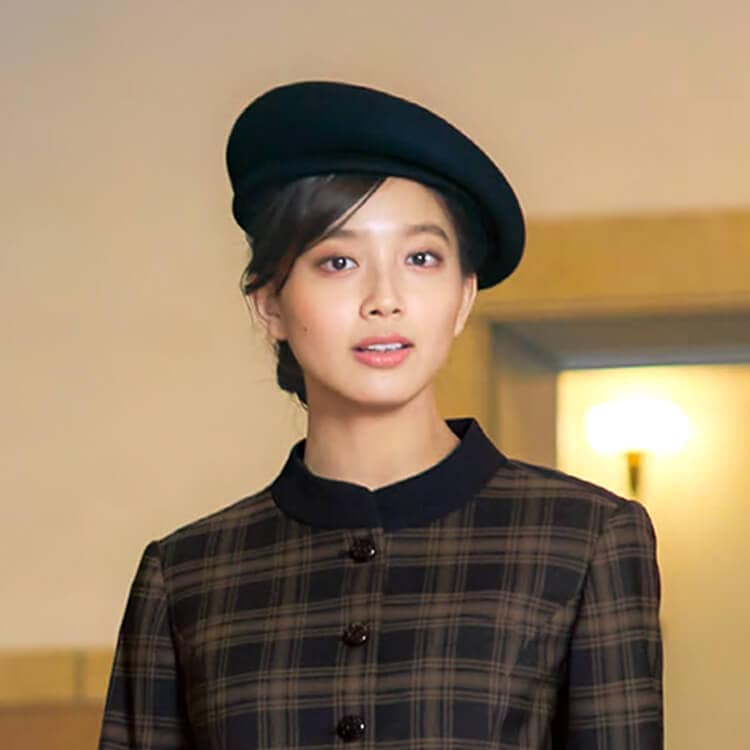 【受付制服帽子】 ウール100%  ブラック・ネイビー　 ショールーム制服/インフォメーション