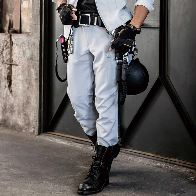 【作業着カーゴパンツ ペットボトルリサイクル】 ストレッチ・再生PET素材100%  消臭吸汗速乾・JIS制電 SS～6L 4色/スタッフユニフォーム