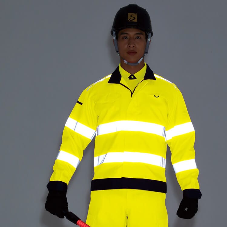 【高視認性安全服ブルゾン JIS規格T8127】 制電・反射 S～6L 2色 空港・港湾作業/道路工事 (SAEWA22291)