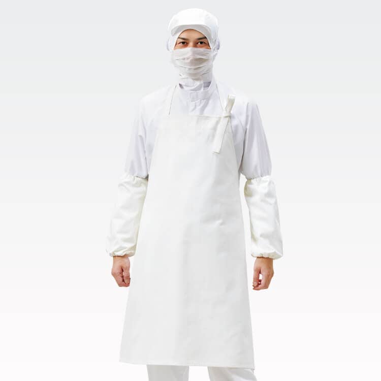 【防炎エプロン】 難燃繊維 「炎・熱から体を守る素材」 フリー 調理場/飲食店キッチンユニフォーム (SUIVA501)