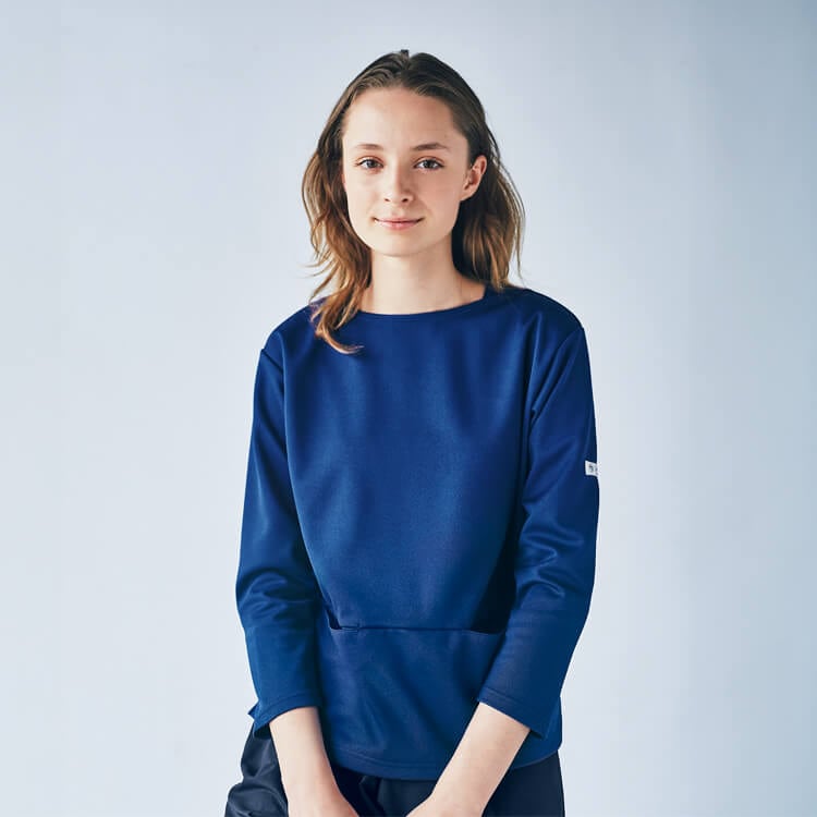 【清掃スタッフ制服】 プルオーバー ニット素材 男女兼用・3色 S～LL  施設管理/ビルメンユニフォーム (KAHHAT007)