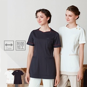 【エステユニフォーム チュニック】抗菌加工・制電防汚・吸水 S～EL 2色/ナガイレーベン