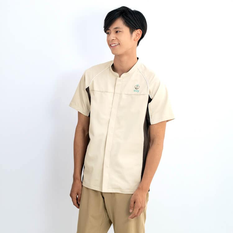 【エステサロン制服 ジャケット】 男女兼用・ストレッチ・吸汗速乾・透け防止・制電 SS～4L 2色 /スパ入浴施設制服