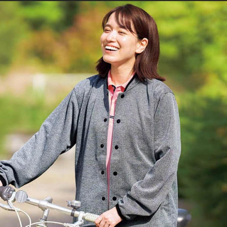 【介護ユニフォームジャケット】 ストレッチ・吸汗速乾・制菌・UVケア・工業洗濯可・男女兼用 SS～5L グレー色 /デイケア制服