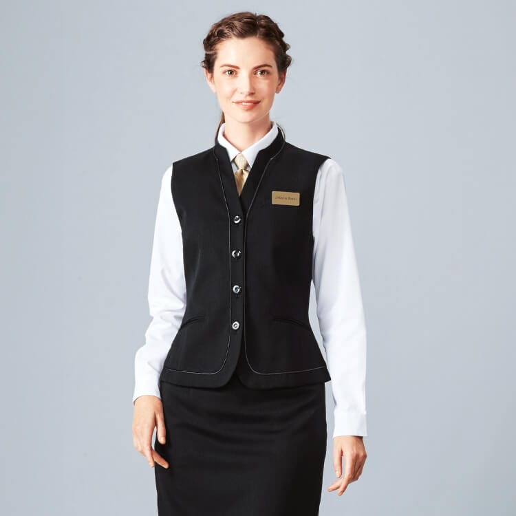 【ネクタイ レディース】 ワンタッチ取り付け・無地・ポリエステル100% 5色 バンケット制服/ホテルユニフォーム