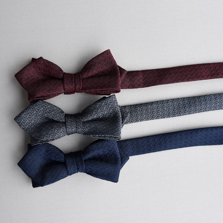 【蝶ネクタイ】無地・ジャガード織・ポリエステル100% 3色 レストラン制服/飲食店ユニフォーム