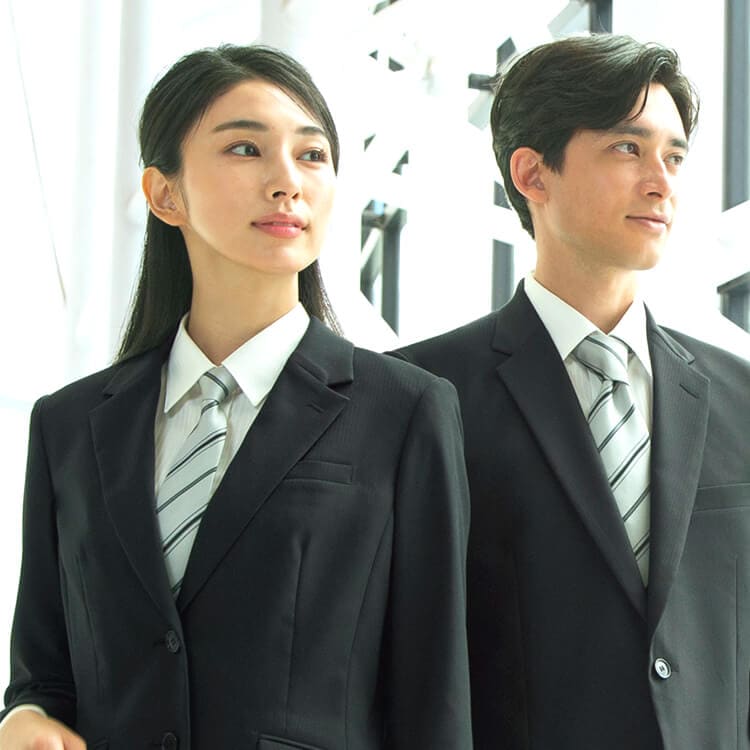 【飲食店制服ネクタイ レディース】 ワンタッチ着脱・ストライプ柄・ポリエステル100% 2色 ホテル/レストランユニフォーム