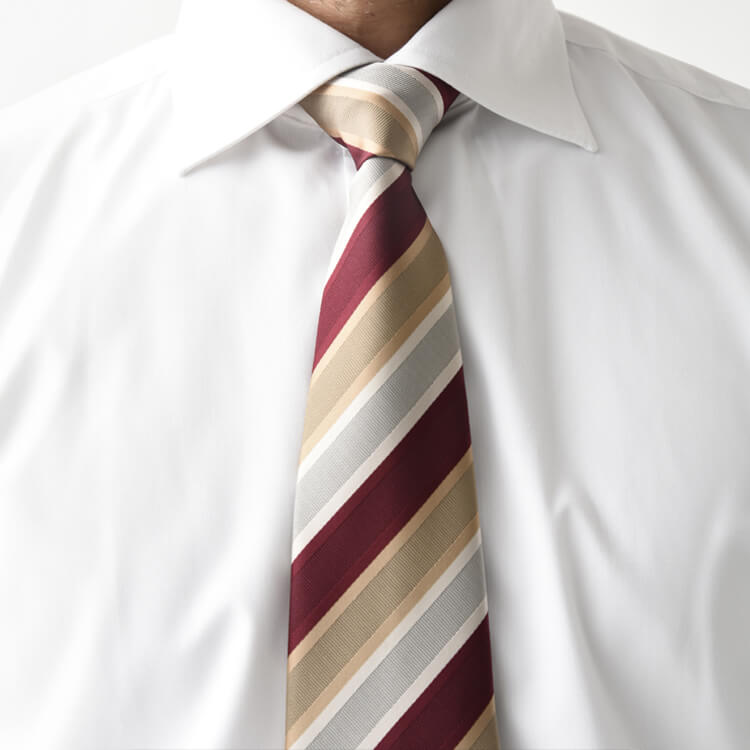 【ネクタイ制服】 ジャガード織・ポリエステル100%  ブルー  エンジ  接客業/販売員ユニフォーム