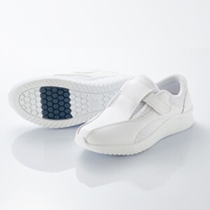 【エステサロンシューズ 超軽量】 帯電防止・男女兼用 3E ホワイト 21.5～30.0cm