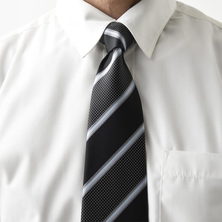 【ネクタイ  ストライプ柄】 ジャガード織・ポリエステル100% 2色 接客制服/飲食店ユニフォーム