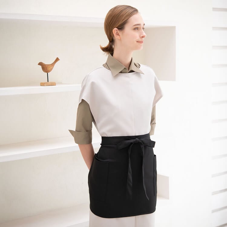【エステユニフォーム エプロンドレス】 レディース・ストレッチ・制電・ M  L 3色 /エステティシャン制服