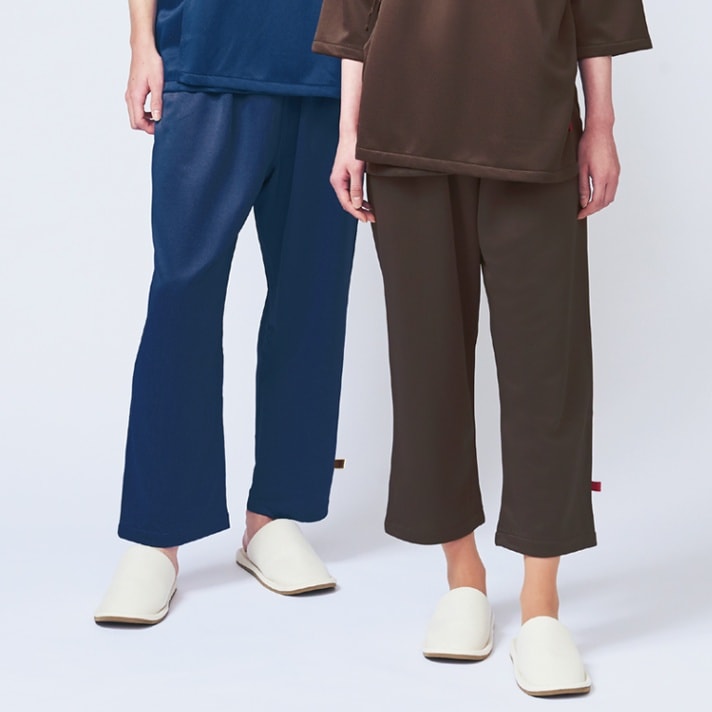 【病院用パジャマズボン 男女兼用】 ニット素材・静電気防止 S～3L 5色 入院着パンツ/検診衣 (SUI79-51)