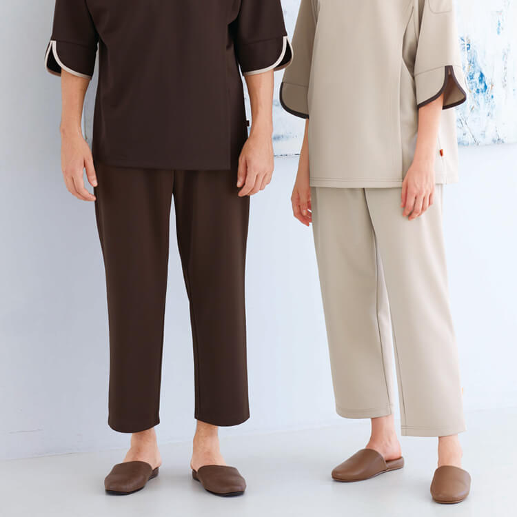 【患者着ズボン】 男女兼用・制電・ニットストレッチ・吸汗速乾  S～LL 3色 病院パジャマ/検査衣 (NGLFK1468)