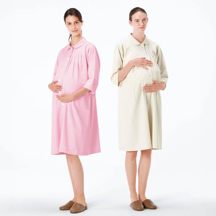 【ナガイレーベン マタニティ患者着】 制菌制電・工業洗濯可  M・L 2色 産婦人科パジャマ/入院衣 (NGLMK311)