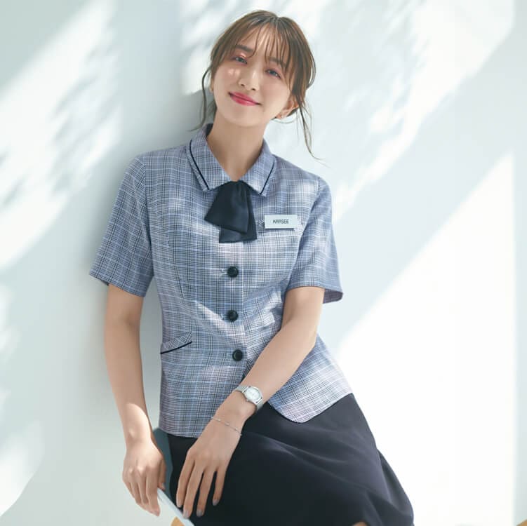 【事務服 オーバーブラウス】 吸汗速乾・ストレッチ 5～17号 3色 夏服会社制服