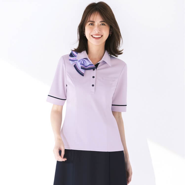 【事務服ポロシャツ】 ニットストレッチ・吸汗速乾・清涼素材・ECO 5～21号 3色 /オフィスユニフォーム夏服