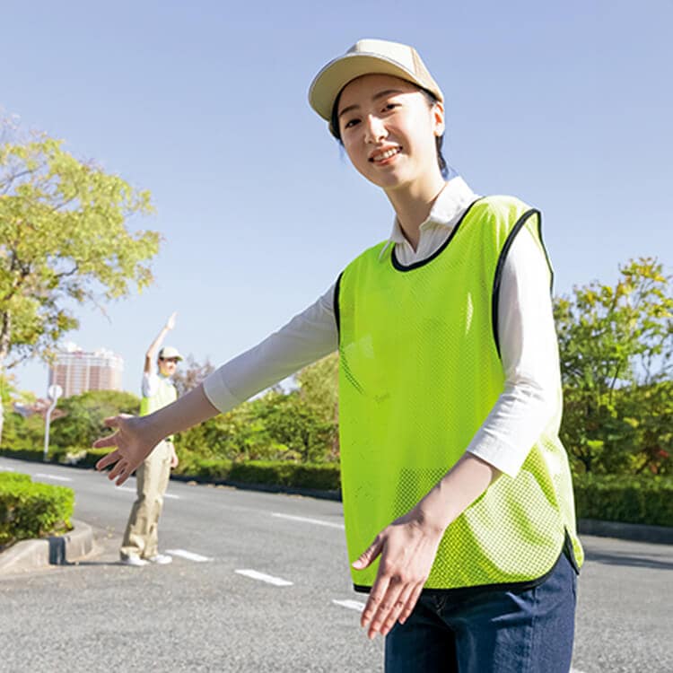 【ビブス】 メッシュ素材 男女兼用 フリー 11色  ボランティア活動・防災ウェア/イベントユニフォーム