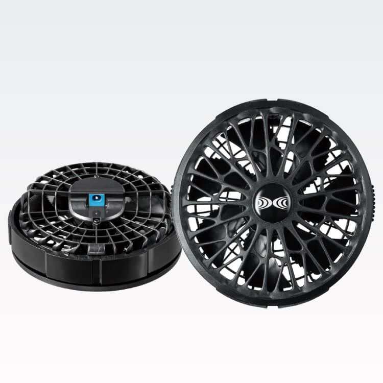 【空調服ファン14V】最大風量76.0L  ターボモード対応 / ブラック色 