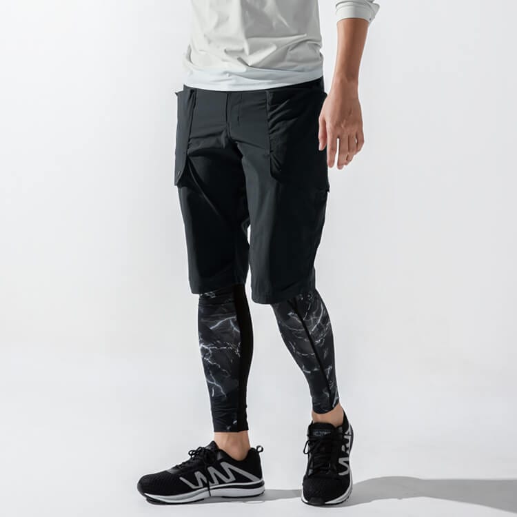 【作業服 ハーフパンツ】 「摩擦に強いコーデュラ素材」  2WAYストレッチ・接触冷感・S～5L 4色  夏服/作業着半ズボン