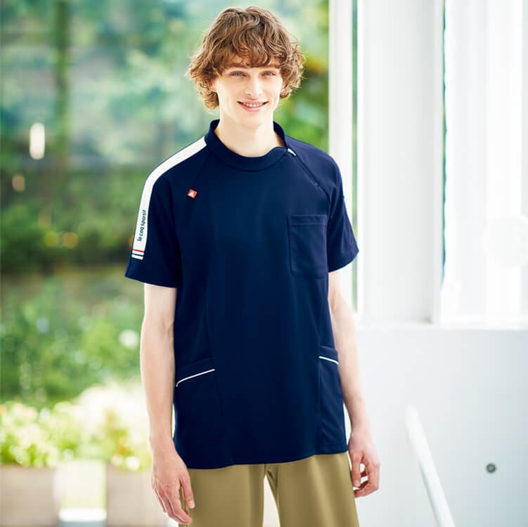 【ケーシー白衣】男女兼用・吸汗速乾・ストレッチ・UVカット・工業洗濯可　SS～5L 4色 医療ドクター 看護ウェア / ルコック