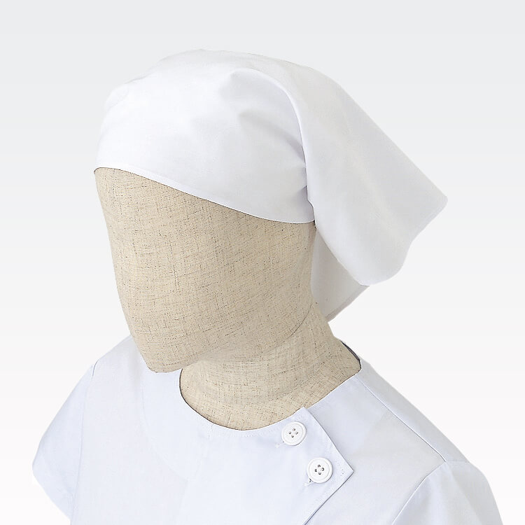 【三角巾 白衣】 ブロード素材 2色 ホワイト ブラック  食堂  和食調理衣 / 和菓子店