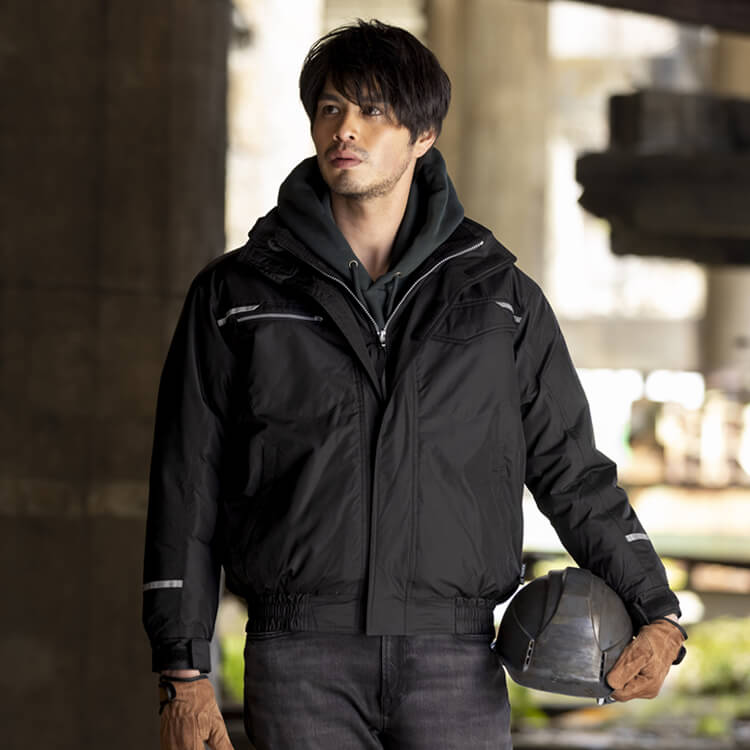 【防寒服 作業着】男女兼用「JIS規格 T8118帯電防止」軽撥水・防風  S～5L 3色 / 冬用 作業服