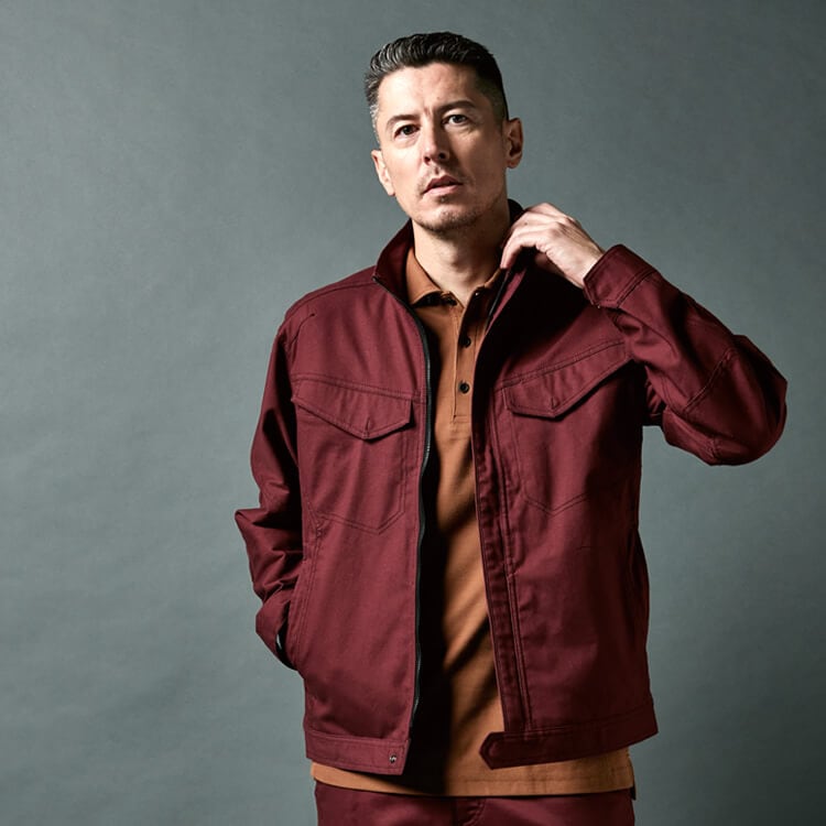 【ブルゾン 作業服】男女兼用「ストレッチ伸縮率14%」 SS～6L 5色  おしゃれ作業着/TSデザイン (TOW3616)