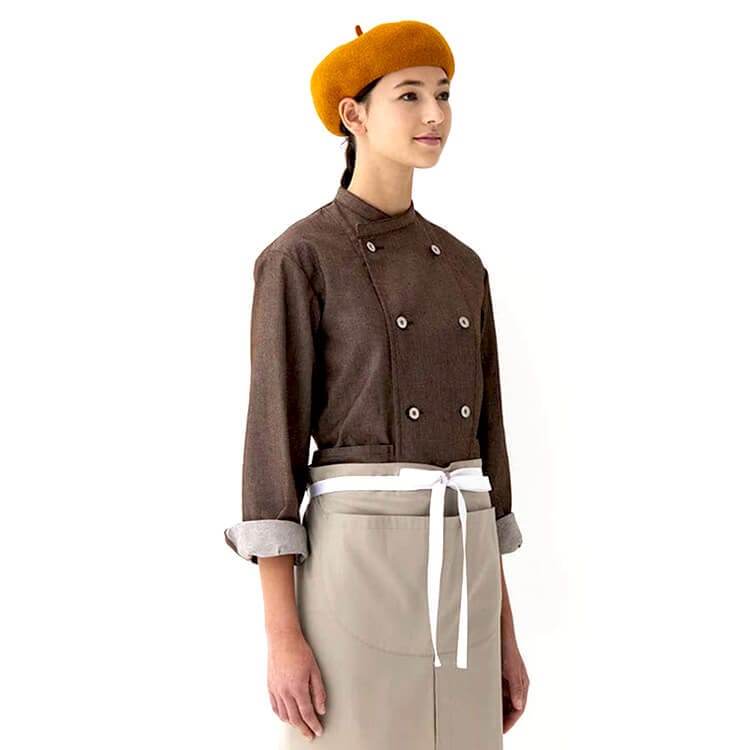 【コックコート 長袖】男女兼用「ストレッチ＆制電」 S～4L 3色  パティシエ/ 飲食店制服 