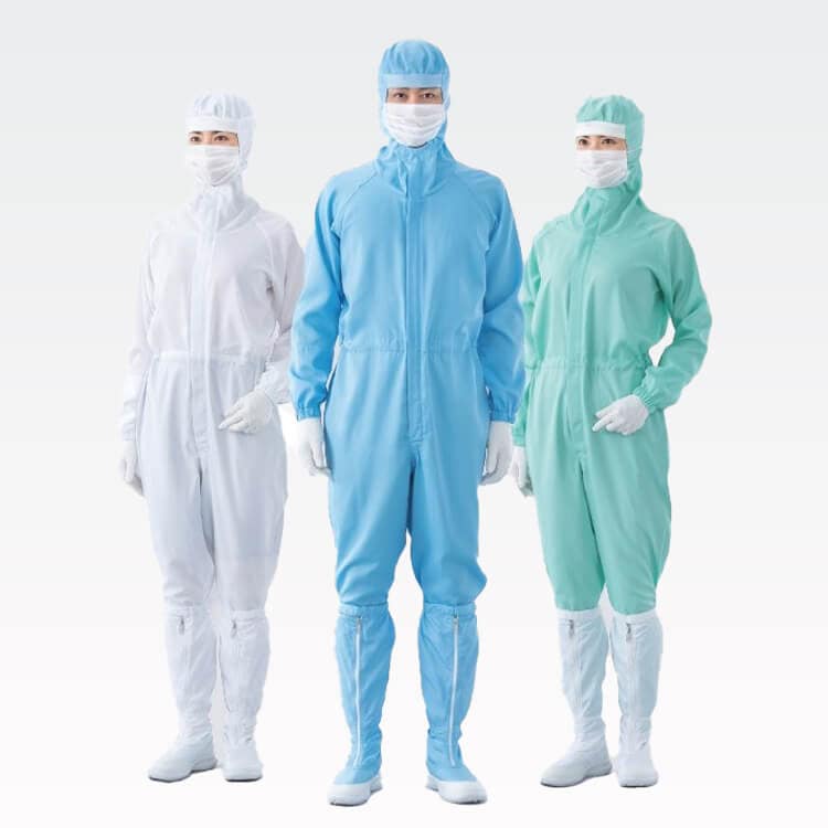 クリーンルーム用作業服★多数 クリーンスーツの通販－クラス10000対応・クリーンルーム 服・精密機器